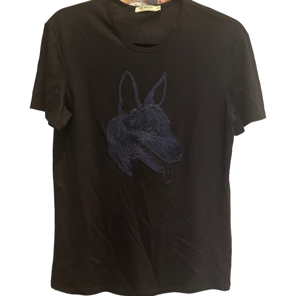 Kim Angelo Dog Embroidered T-shirt